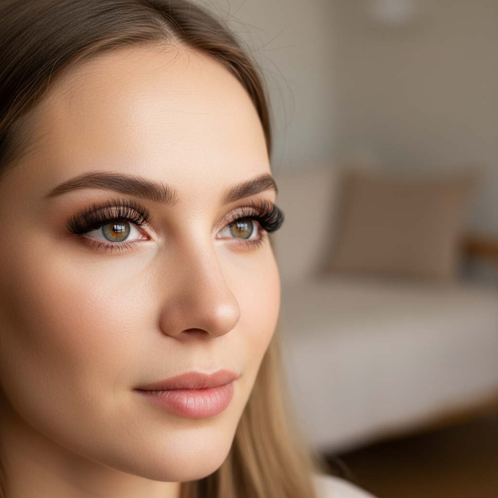 Nieuwe look met prachtige wimpers